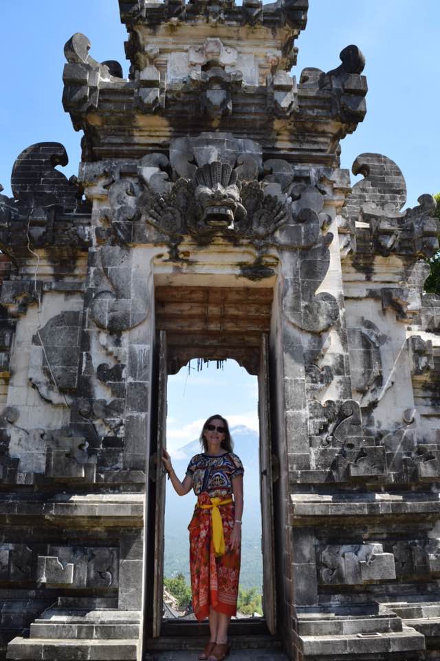 Bali sarong fashion on display.