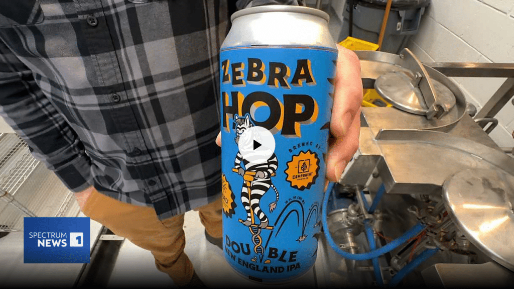 Milwaukee dad brewing Zebra Hop beer.